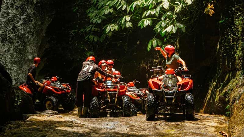 Bali ATV Ride in Ubud Through Tunnel, Rice Fields & Puddles